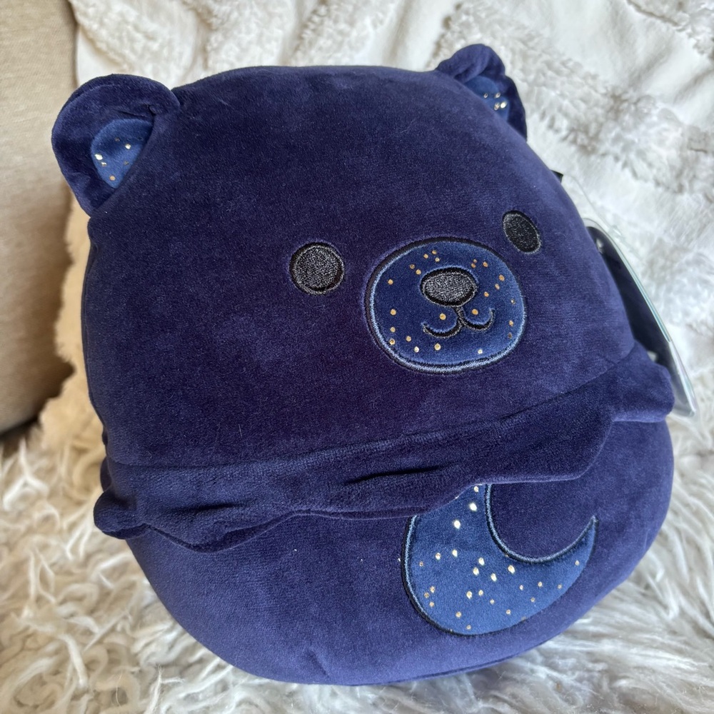 Squishmallows Navy Blue Bear Plush Lunar Moon Bear - Picture 4 of 7